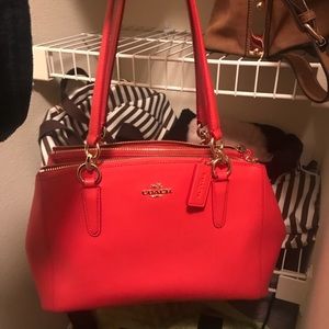 Bright red/orange Coach bag 10/10 condition